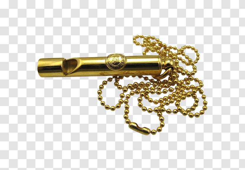 Chain Necklace Security Ralph Lauren Corporation Whistle - Brass Transparent PNG