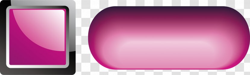Brand Rectangle - Pink Button Material Transparent PNG
