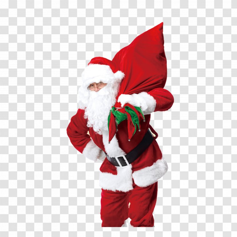 Santa Claus Rudolph Christmas Ornament Transparent PNG