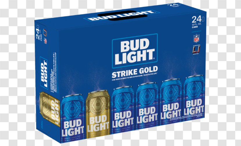 Budweiser Super Bowl Gold Light Beer - Fox 4 - Bud Transparent PNG