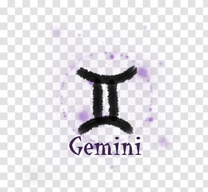 Logo Brand Font - Violet - Gemini Sign Transparent PNG
