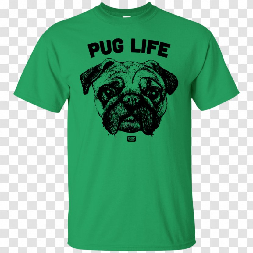 T-shirt Pug Top Casual - Sleeve Transparent PNG