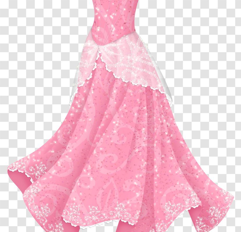 Gown Party Dress Pink Clothing - Doll Transparent PNG