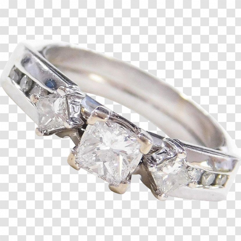 Wedding Ring Engagement Princess Cut Jewellery Transparent PNG