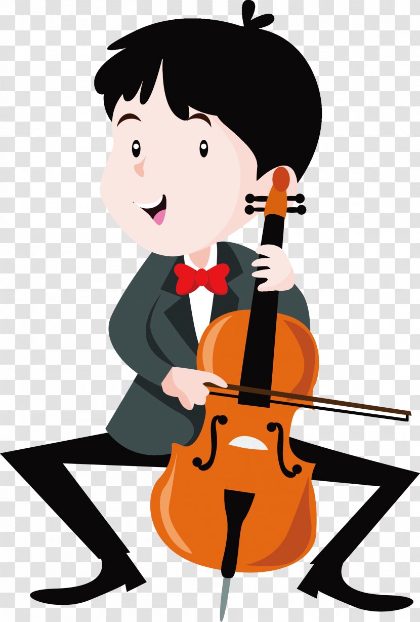 Musical Instrument Cartoon Performance - Silhouette - Violin Decoration Vector Design Transparent PNG