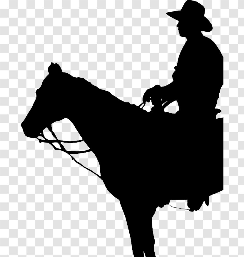 Cowboy Silhouette American Frontier Clip Art - Mustang Horse Transparent PNG