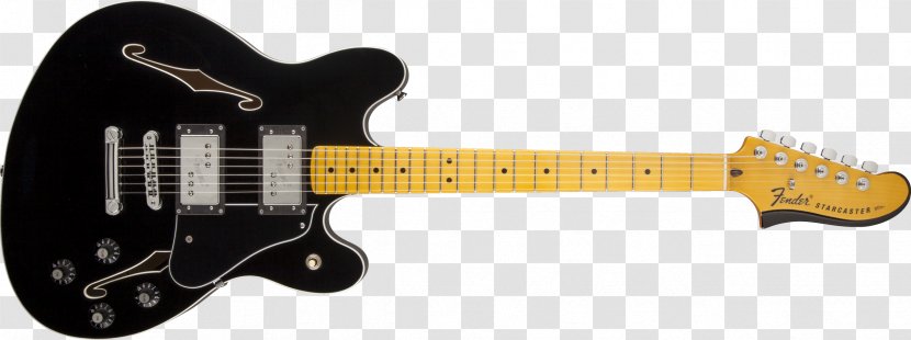 Fender Starcaster Telecaster Musical Instruments Corporation Semi-acoustic Guitar - Plucked String - Acoustic Transparent PNG