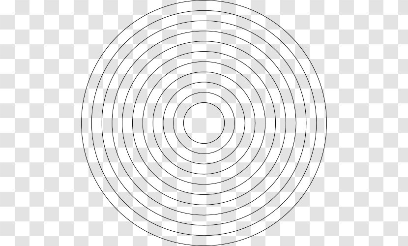 Circle Line Rotation Angle - Black And White Transparent PNG
