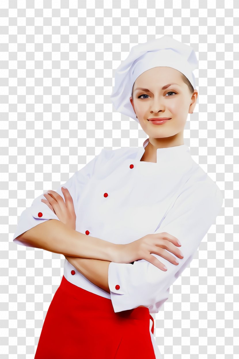 White Cook Chef's Uniform Chef - Headgear - Cap Gesture Transparent PNG