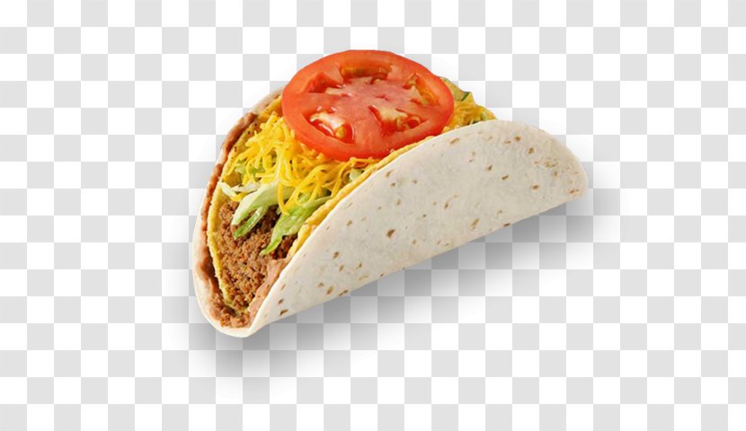 Taco Wrap Vegetarian Cuisine Fast Food Wheat Tortilla - Chicken Transparent PNG