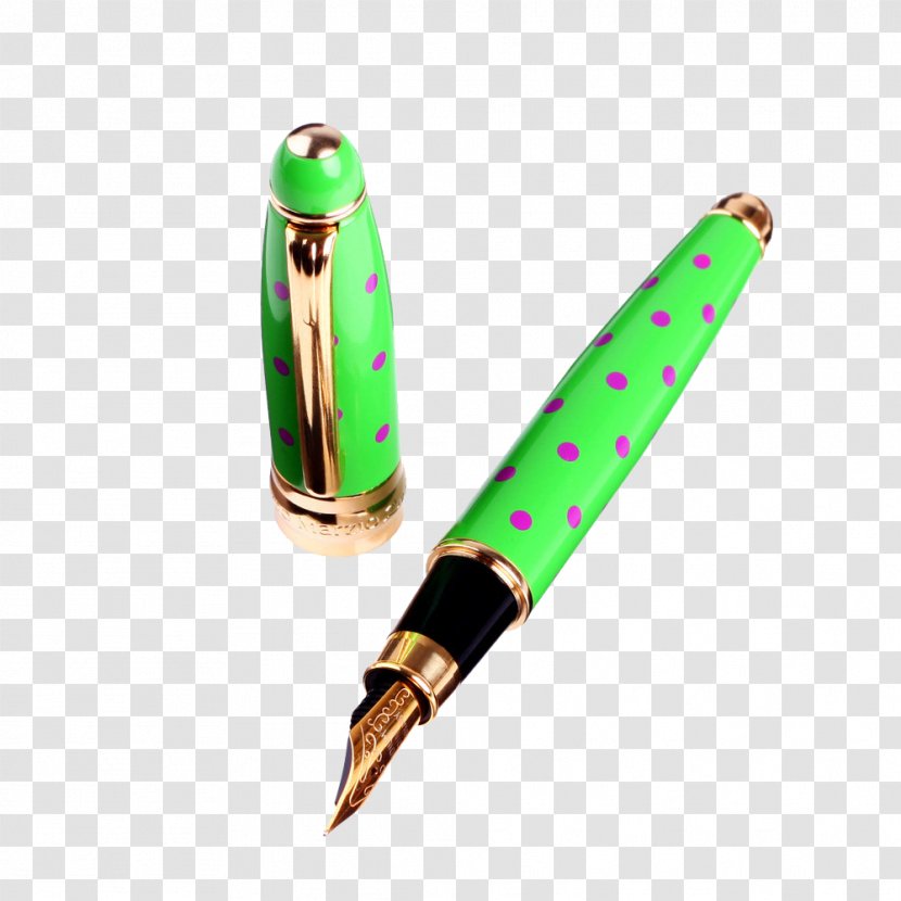 Fountain Pen Clip Art - Office Supplies - Green Transparent PNG