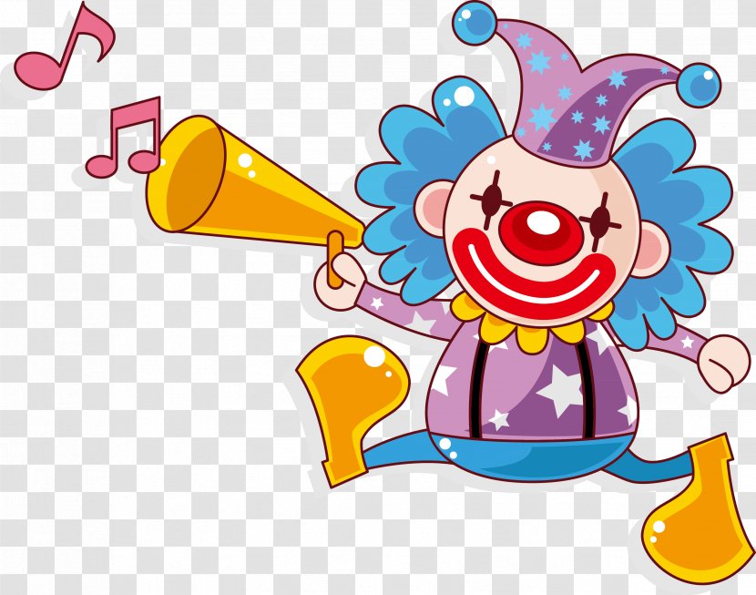 Clown Circus Cartoon - Juggling - Horn Acrobatic Performance Elements Transparent PNG