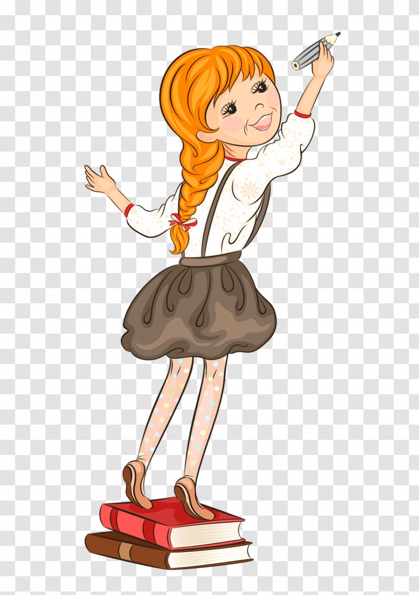 Dotted I Blog Information Clip Art - Cartoon - Thinking Woman Transparent PNG