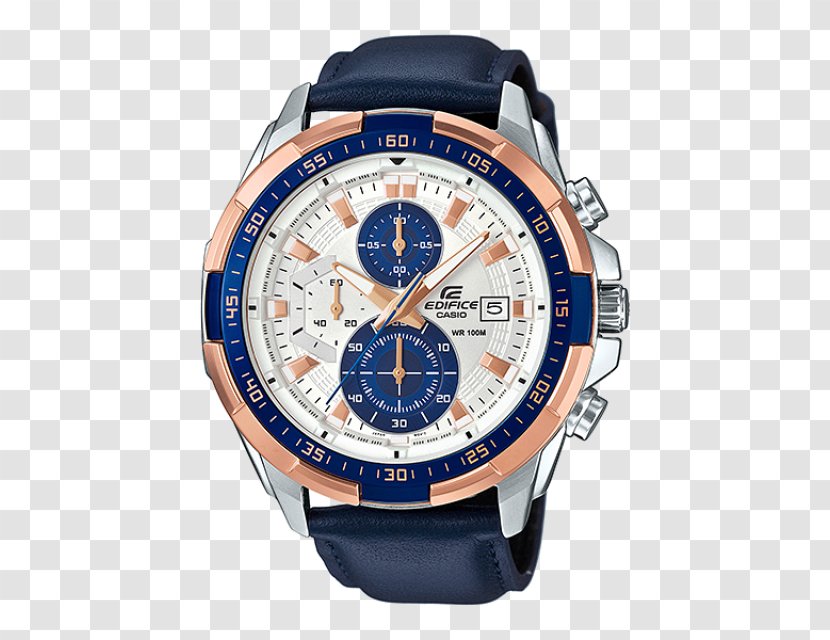 Casio Edifice Watch Chronograph Leather - Luneta Transparent PNG