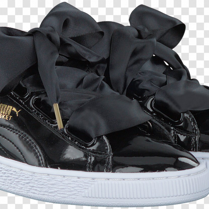 Sports Shoes Puma Basket Heart Patent Women's - Black - Brand Transparent PNG