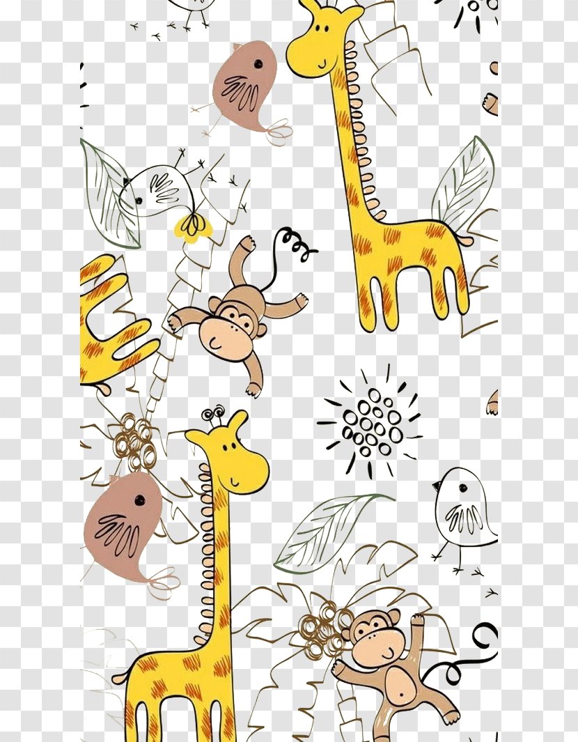 Drawing Photography Pattern - Fiction - Cartoon Giraffe Transparent PNG