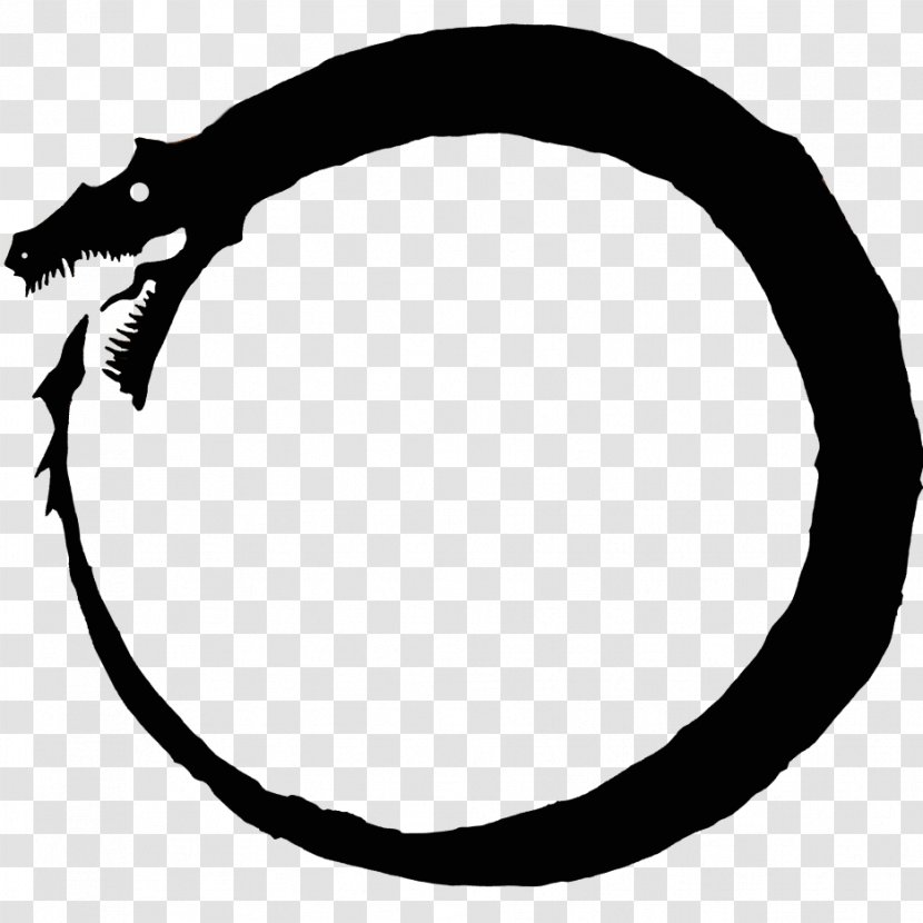 Ouroboros Clip Art - Black And White - Symbol Transparent PNG