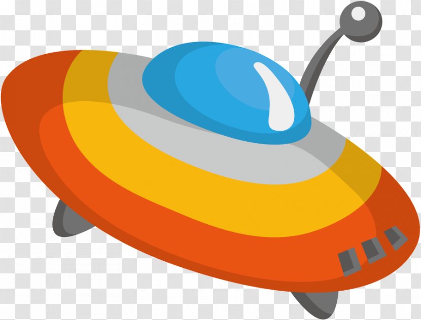 UFOs And Aliens Unidentified Flying Object Saucer Spacecraft - Installation Art - Orange Transparent PNG
