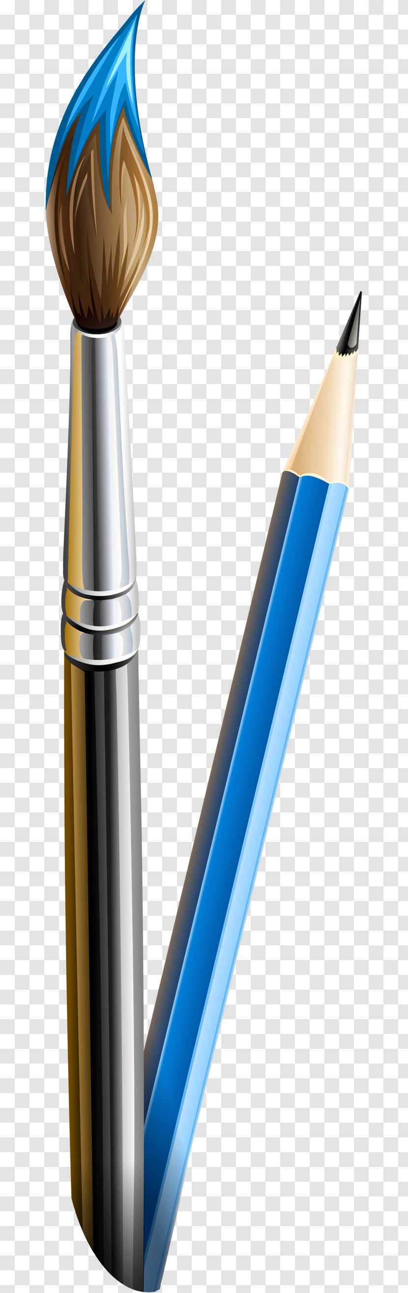 Pencil Office Supplies Paintbrush - Colored - Brushes Transparent PNG