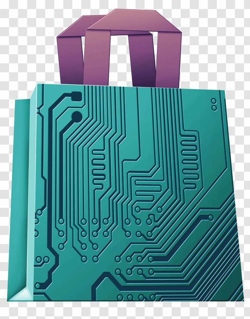 Integrated Circuit Printed Board Electrical Network Stock Photography - Online Shopping - Line Bag Transparent PNG