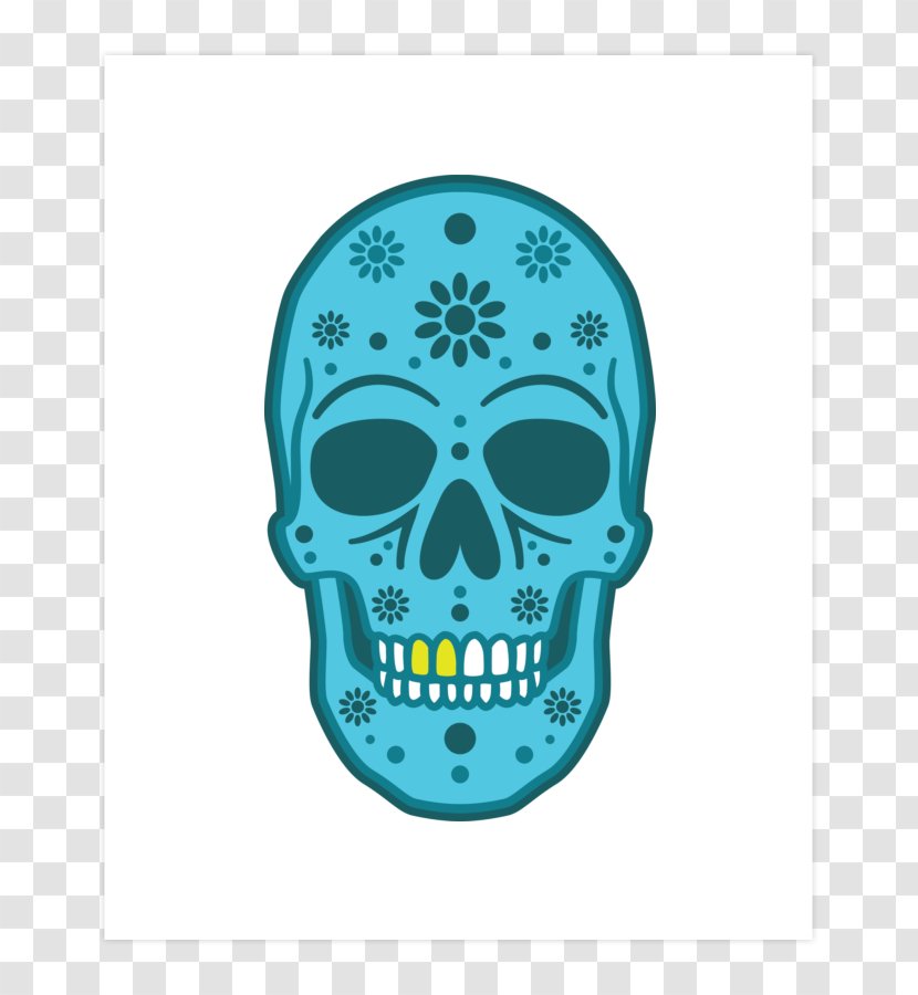 Calavera Design By Humans Skull Mobile Phones - Turquoise Transparent PNG