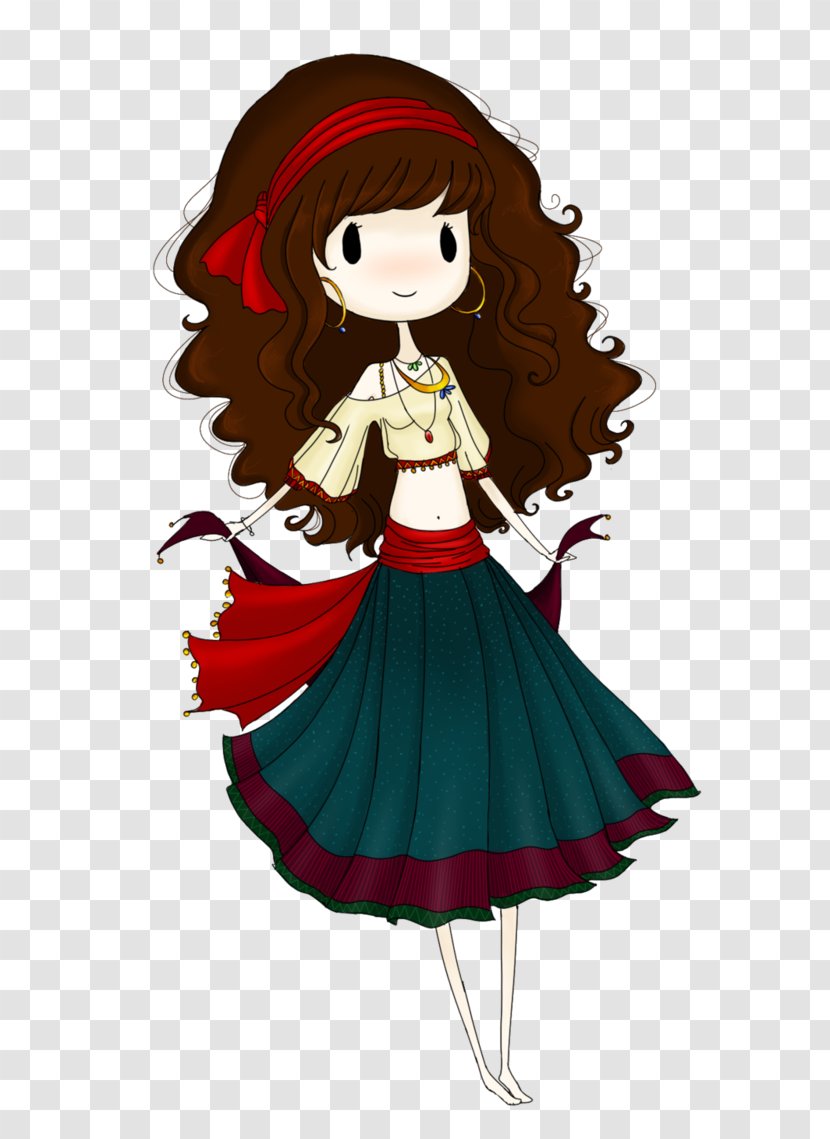 Brown Hair Character Fiction Clip Art - Cartoon - Gypsy Transparent PNG