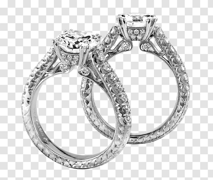 Wedding Ring Silver Bling-bling Platinum - Jewellery Transparent PNG