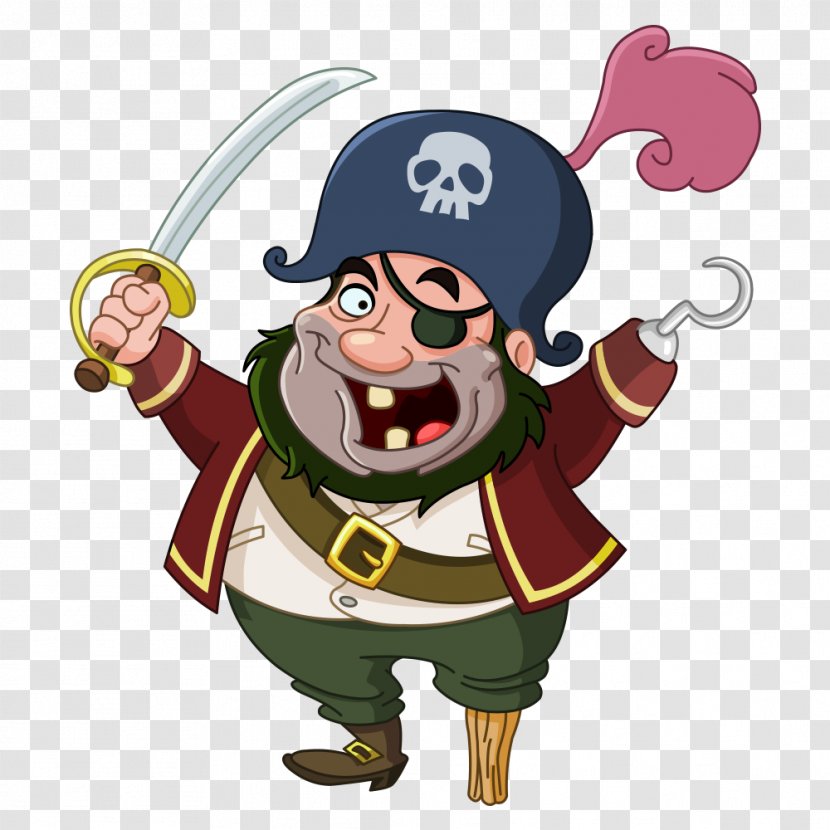 Piracy Cartoon Royalty-free Clip Art - Vector Pirate Transparent PNG