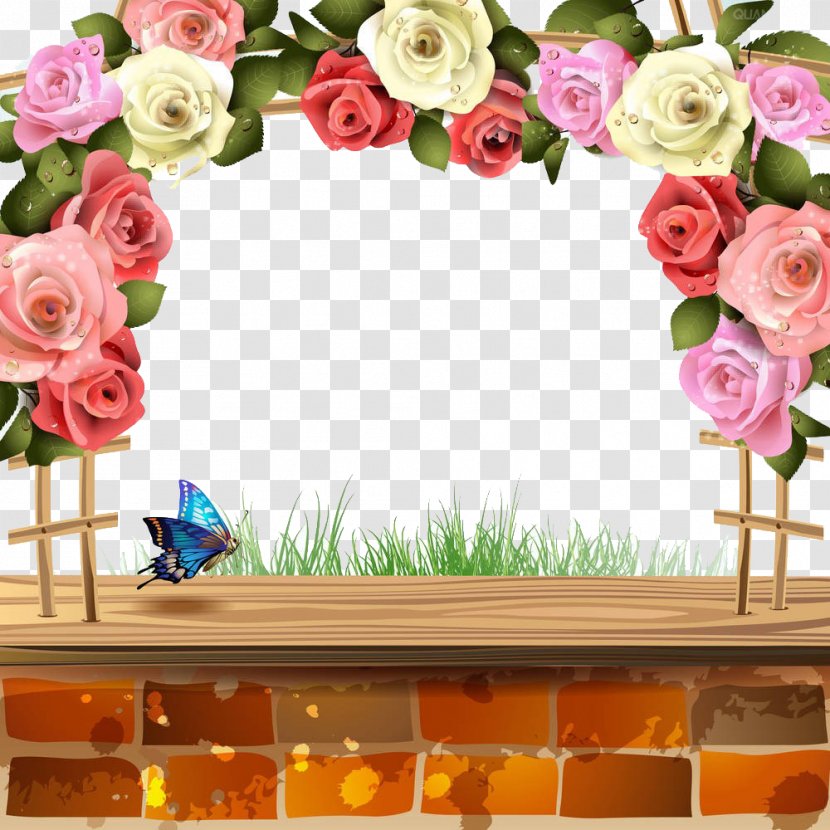 Bank Photography Royalty-free Illustration - Flowering Plant - Creative Cartoon Rose Transparent PNG