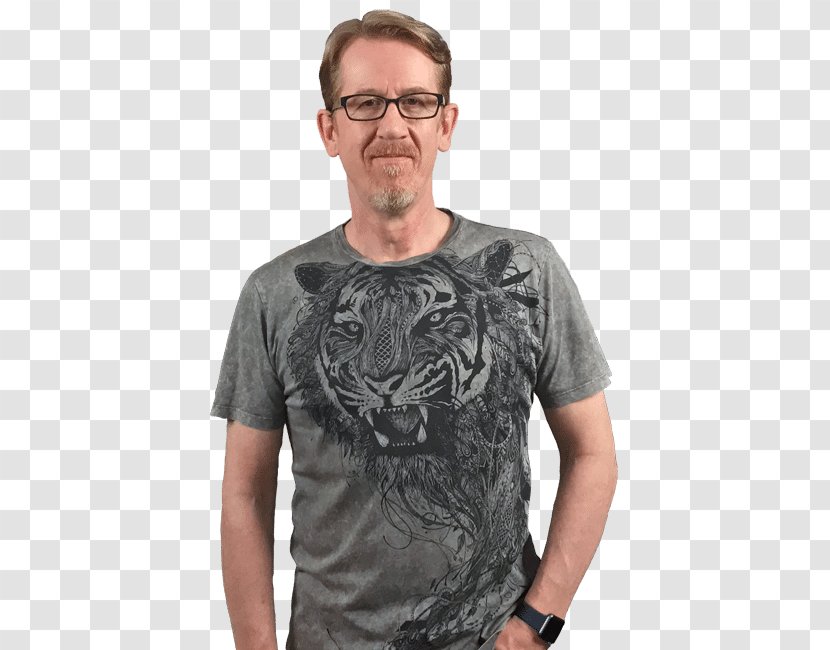 Long-sleeved T-shirt Printed Beard - Long Sleeved T Shirt - Tiger Creative Transparent PNG
