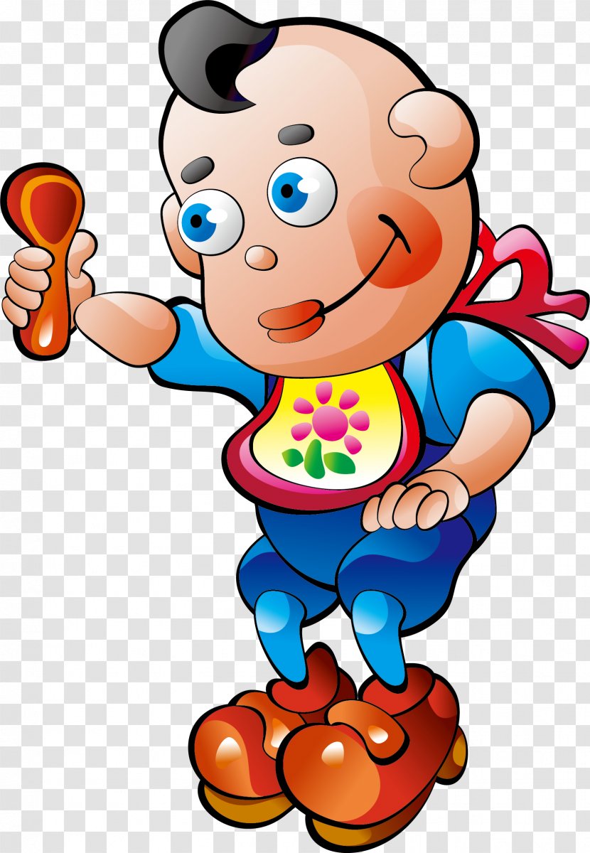 Child Eating Spoon Clip Art - Play - A With Transparent PNG
