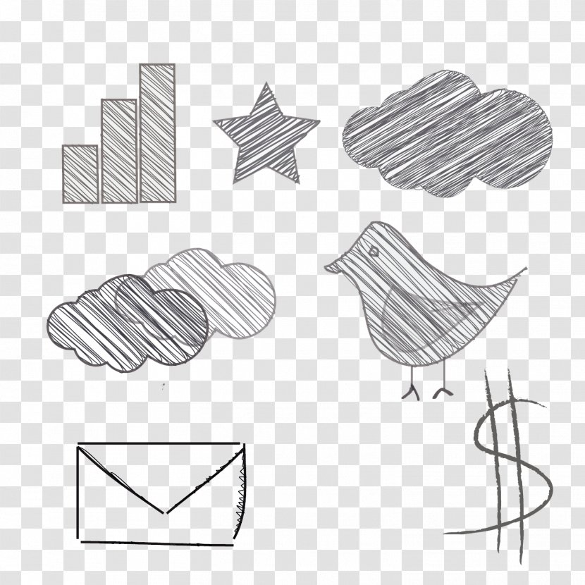 Pencil - Area - Hand Painted Modern Technology Elements Transparent PNG