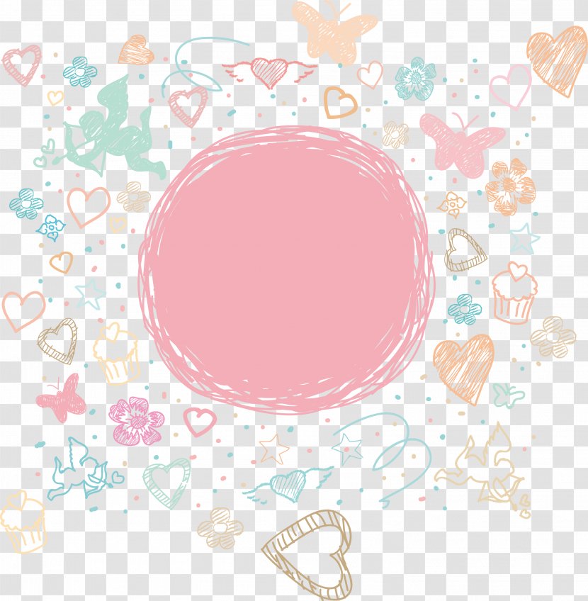 Valentines Day Heart Clip Art - Hand-painted Pattern Vector Wedding Transparent PNG
