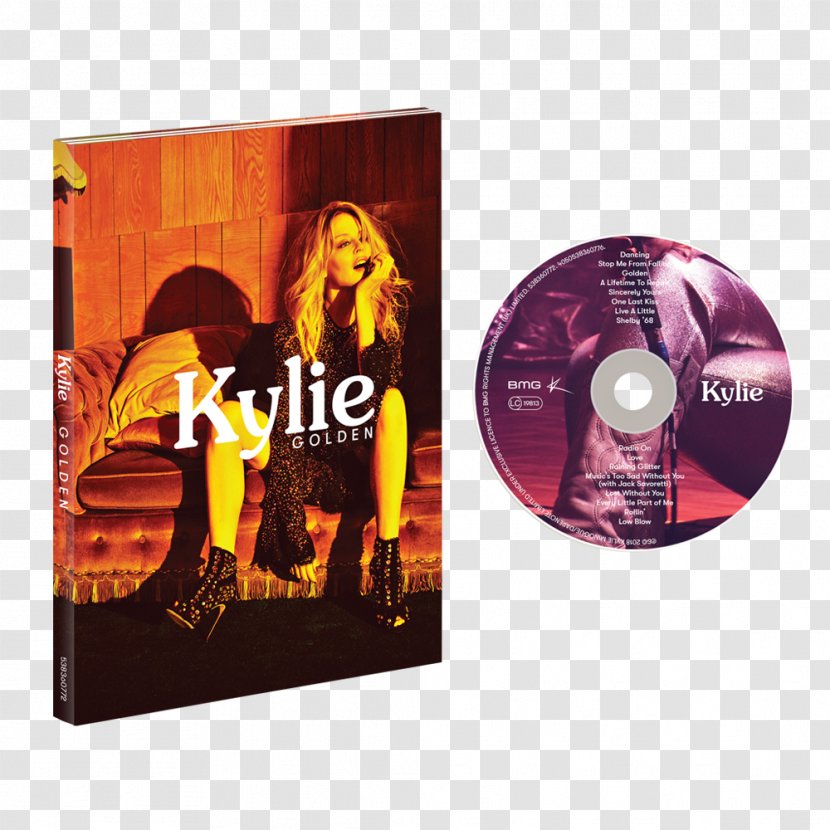 Golden Compact Disc Phonograph Record Music's Too Sad Without You Kylie Minogue - Silhouette - Watercolor Transparent PNG
