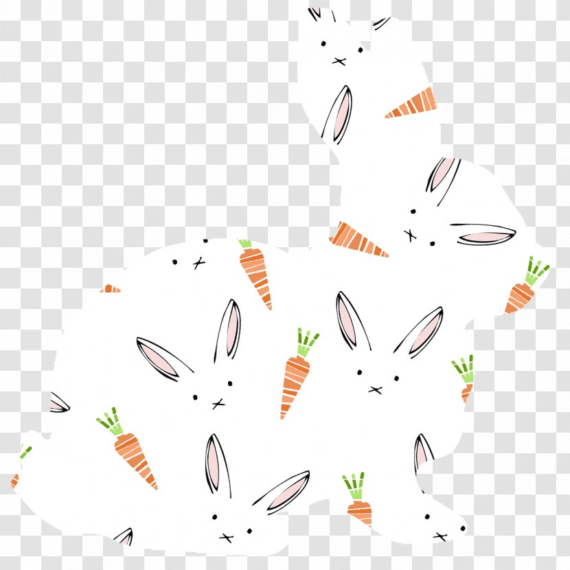 European Rabbit Carrot Pattern - Pixabay - Radish Decorative Transparent PNG