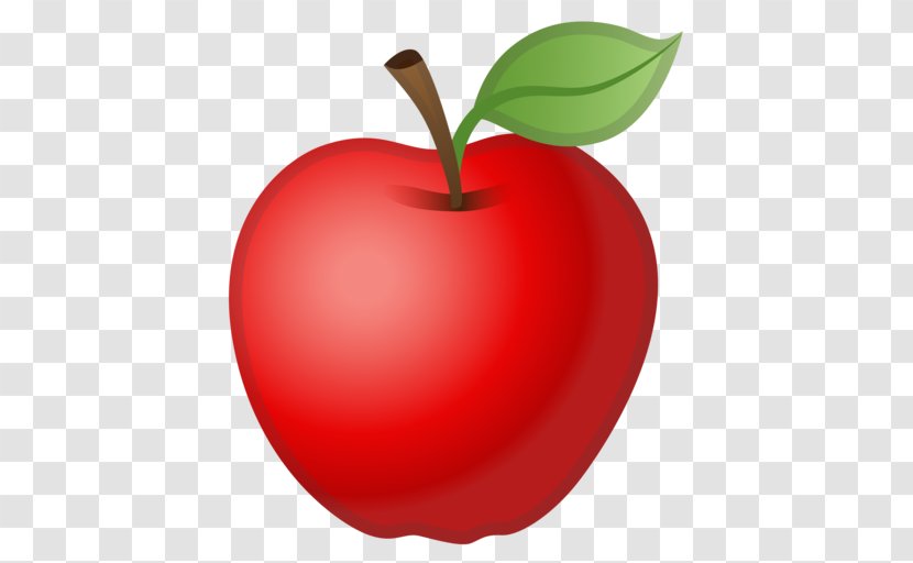 Apple Color Emoji Fruit - Malpighia Transparent PNG
