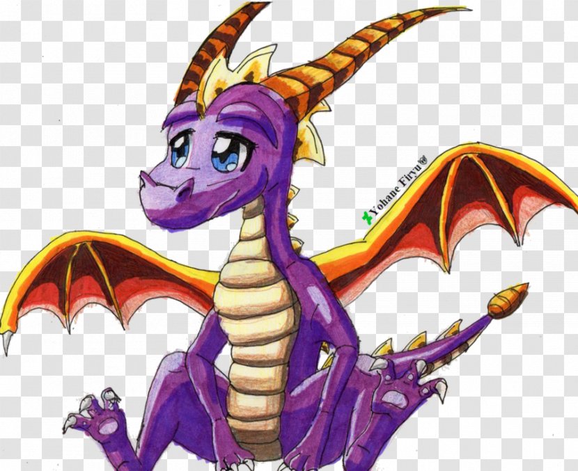 Dragon Spyro Cynder Drawing - Heart Transparent PNG