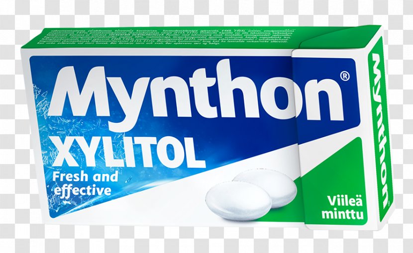 Pastille Chewing Gum Mynthon Sisu Xylitol - Mint Transparent PNG