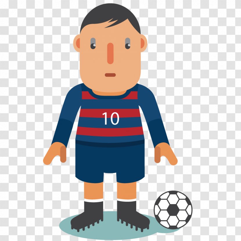 Cartoon Athlete Clip Art - Sports Equipment - 10th Footballer Transparent PNG