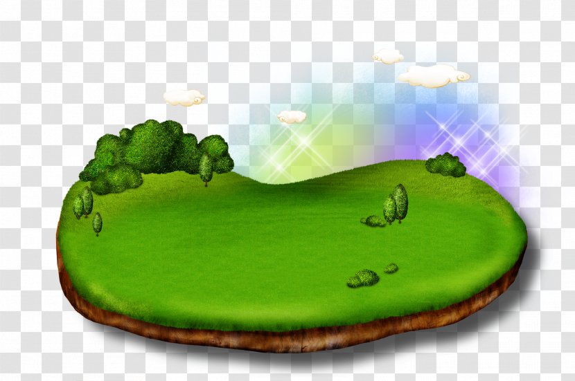 Download Computer File - Cartoon - Green Island Model Transparent PNG