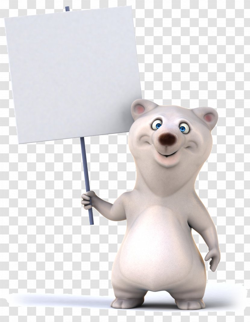 Animal Animation - Bear - Hand Held Billboard Animals Transparent PNG