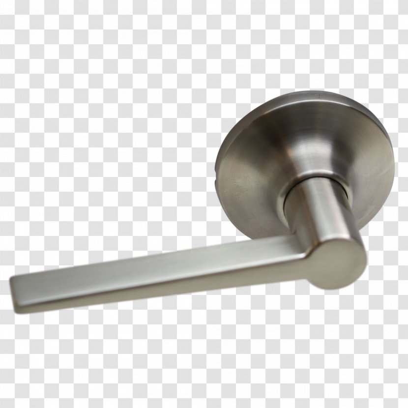 Door Handle Lockset Nickel Latch Brass - Bathroom - Knob Transparent PNG