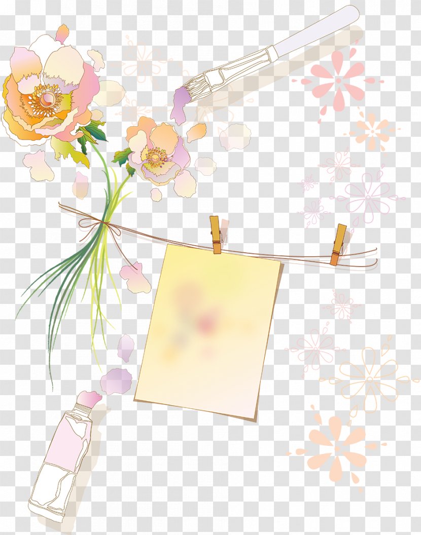 Paper Post-it Note Flower Clip Art - Arranging - Poppy Transparent PNG