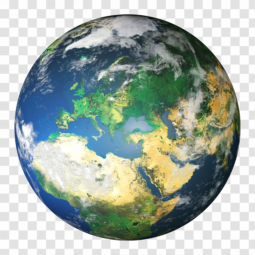 Earth Europe Raster Graphics Clip Art - Sky - Blue HD Photo Overlooking The Map Transparent PNG
