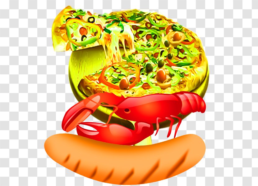 Hot Dog Lobster Junk Food Vegetarian Cuisine Fast - Crayfish - Hand Painted Transparent PNG