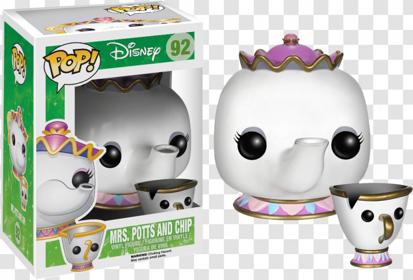 Mrs. Potts Belle Beauty And The Beast Cogsworth - Figurine Transparent PNG