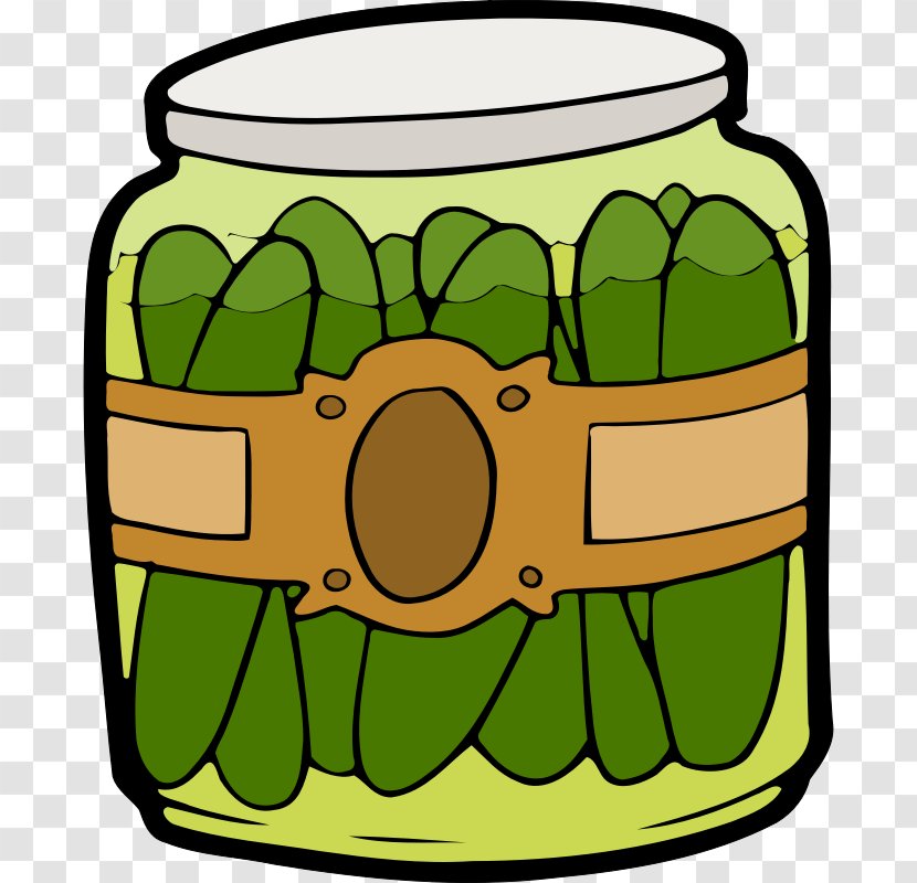 Pickled Cucumber Pickling Jar Clip Art - Green Transparent PNG