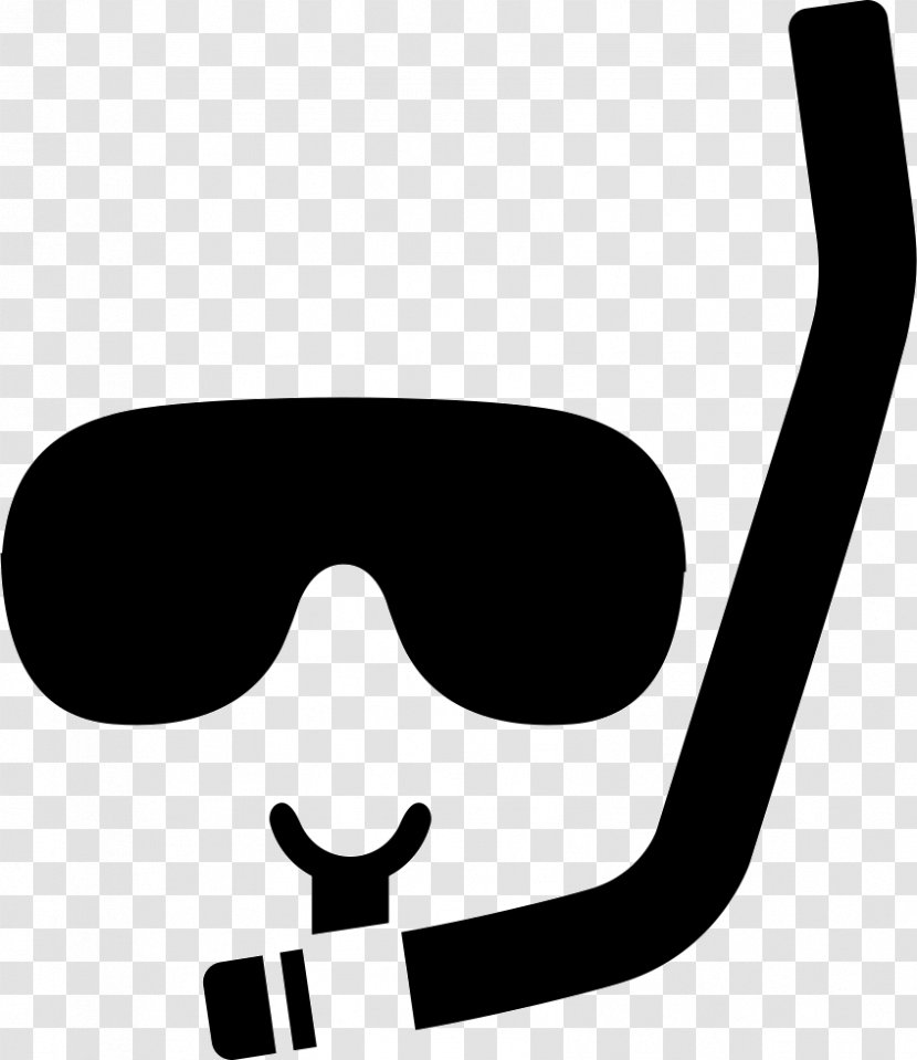 Swimming Sport Goggles Clip Art - Black And White Transparent PNG