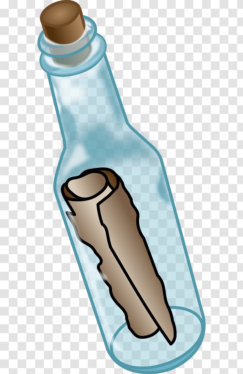 Message In A Bottle Clip Art - Arm - Botella De Agua Transparent PNG