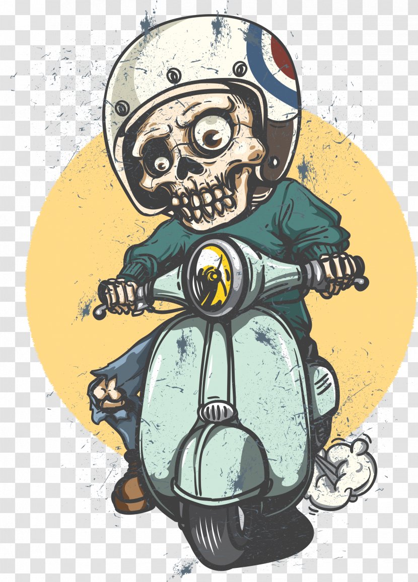 Scooter Car Vespa Decal Sticker - Ghost Rider Transparent PNG